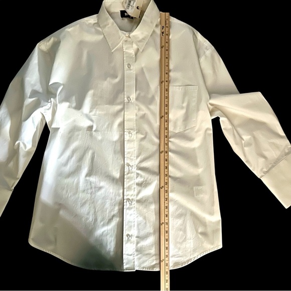 Reformation SER.O.YA NWT White Button Down Shirt Crisp Size X Large - Picture 6 of 12